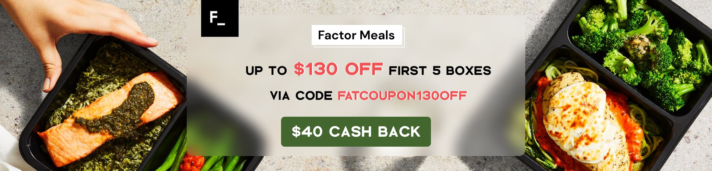 Factor Meals Promo Codes & Cash Back
