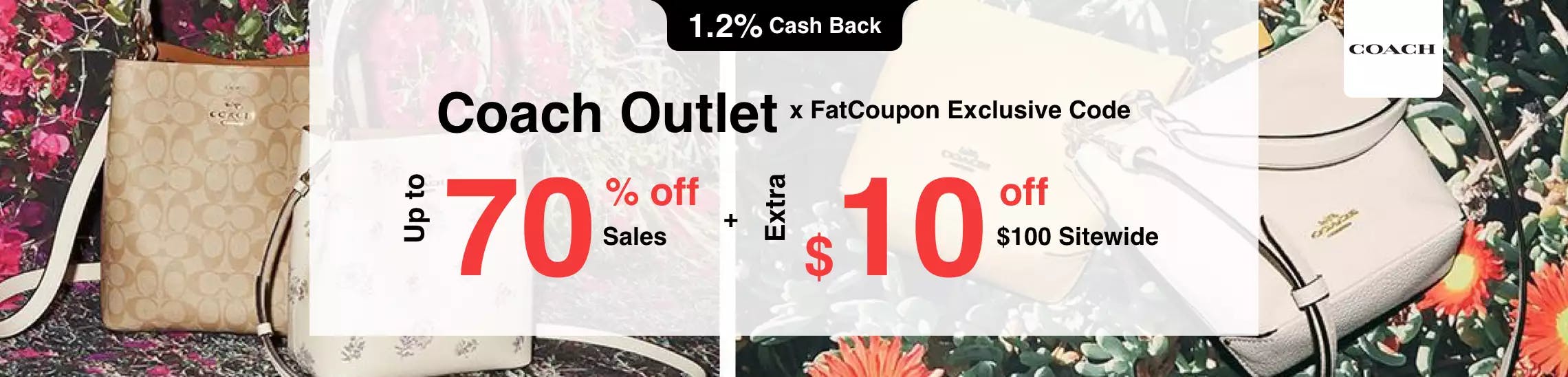 COACH Outlet Promo Codes and Cash Back