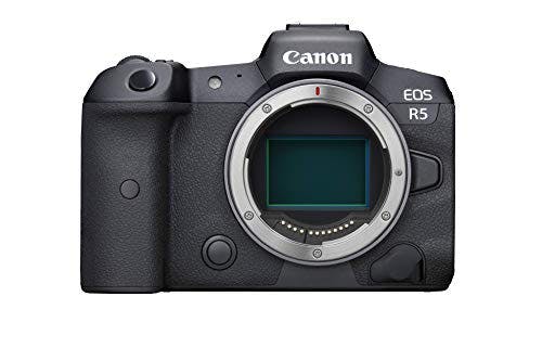 Canon EOS R5 Full-Frame Mirrorless Camera with 8K Video, 45 Megapixel Full-Frame CMOS Sensor, DIGIC X Image Processor, Dual Memory Card Slots, and Up to 12 fps Mechnical Shutter, Body Only