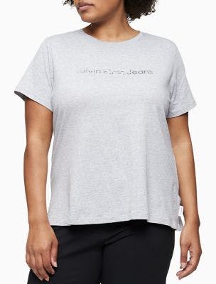 Plus Size Foiled Logo T-Shirt | Calvin Klein