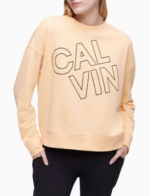 Performance Outline Logo Crewneck Sweatshirt | Calvin Klein