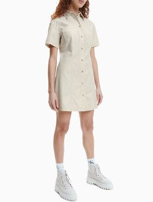 Twill Mini Shirt Dress | Calvin Klein