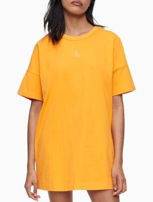 Relaxed Fit Shine Logo T-Shirt Dress | Calvin Klein