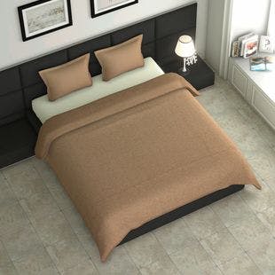 Buy Brown Polar Melange Blanket with 2pcs Pillow Case - Queen (100% Microfiber) at ShopLC.