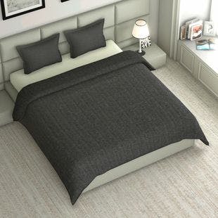 Buy Gray Polar Melange Blanket with 2pcs Pillow Case - Queen (100% Microfiber) at ShopLC.