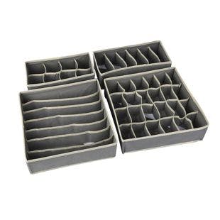 Buy Set of 4 Gray Non-Woven Storage Organizers at ShopLC.