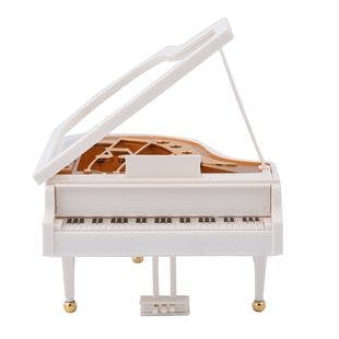 Buy White Piano Shape Music Box at ShopLC.