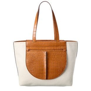 TODs Tasca Canvas & Croc-Embossed Leather Tote
– Shop Premium Outlets