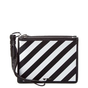Off-White Diagonal Stripe Pattern Leather Pouch
– Shop Premium Outlets