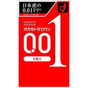 OKAMOTO ZERO ONE 001 0.01 Polyurethane Condom 3pcs 1box - Yamibuy