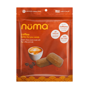 Numa Healthier Creamy Candy - Coffee - All Natural Low Sugar 65mg caffeine - 3.7oz bag - Yamibuy