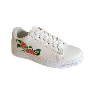 Refresh White Embroidered  Action Sneaker - Women | Best Price and Reviews | Zulily