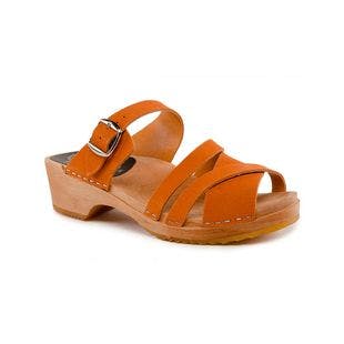 Cape Clogs Orange Pia Leather Sandal - Women | Best Price and Reviews | Zulily