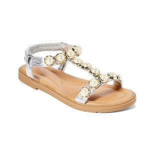 Karyn’s Silver Imitation Pearl-Accent Sandal - Women | Best Price and Reviews | Zulily