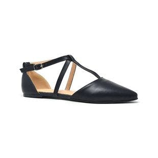 Chase & Chloe Black Strappy Dalena Flat - Women | Best Price and Reviews | Zulily