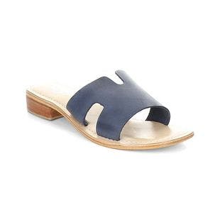 Bos. & Co. Navy Imani Leather Slide - Women | Best Price and Reviews | Zulily