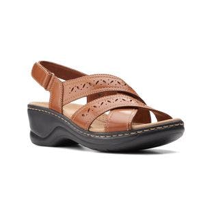 Clarks Dark Tan Lea Lexi Pearl Leather Sandal - Women | Best Price and Reviews | Zulily