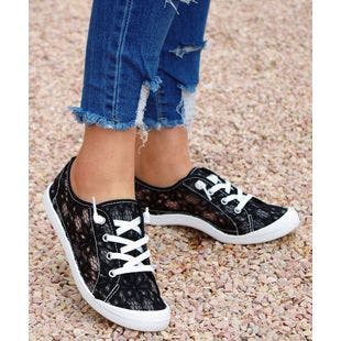 ROSY Black Lace Sneaker - Women | Best Price and Reviews | Zulily