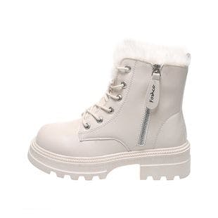 Senbay Beige Kxinyi Faux Fur-Lined Boot - Women | Best Price and Reviews | Zulily