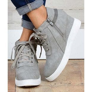ROSY Gray & White Wedge Sneaker - Women | Best Price and Reviews | Zulily