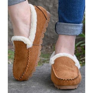 ROSY Brown Faux-Fur Faux-Suede Moccasin - Women | Best Price and Reviews | Zulily
