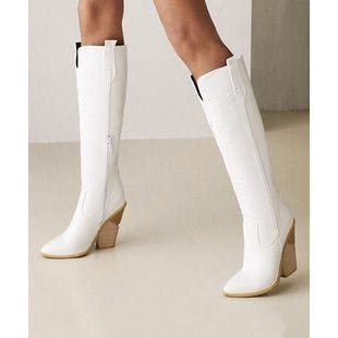 BUTITI White Side-Pull Block-Heel Boot - Women | Best Price and Reviews | Zulily