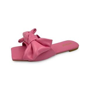 Bamboo Pink Bow-Detail Block Sandal - Women | Best Price and Reviews | Zulily