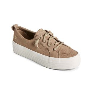 Sperry Taupe Snake Crest Vibe Leather Platform Sneaker - Women | Best Price and Reviews | Zulily