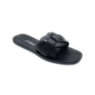 J. Mark    Black Interwoven Tracy Slide - Women | Best Price and Reviews | Zulily