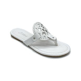 J. Mark    White Studded Cutout Medallion Passion Slide - Women | Best Price and Reviews | Zulily