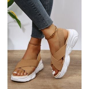 YASIRUN Khaki Chunky Platform Sandal - Women | Best Price and Reviews | Zulily