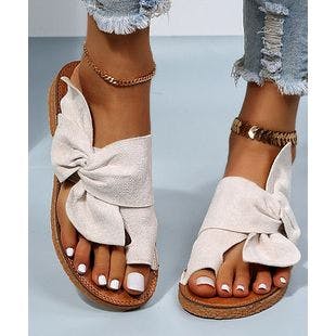 ROSY White Knot Thong Sandal - Women | Best Price and Reviews | Zulily