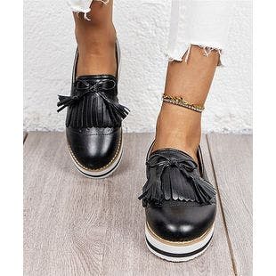 YASIRUN Black Bow-Accent Platform Loafer - Women | Best Price and Reviews | Zulily