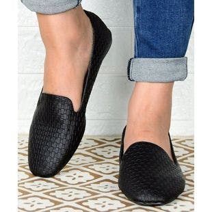 ROSY Black Woven-Texture Loafer - Women | Best Price and Reviews | Zulily