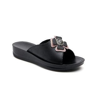 KaLUsen Black Floral Bow Sandal - Women | Best Price and Reviews | Zulily