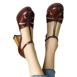 YOUTHJUNE Brown T-Strap Platform Pump - Women | Best Price and Reviews | Zulily