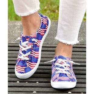 ROSY Blue & Red Stripe & Star Sneaker - Women | Best Price and Reviews | Zulily