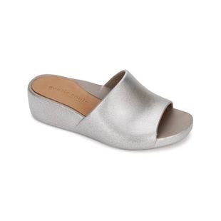 Gentle Souls Silver Gisele Leather Wedge Slide - Women | Best Price and Reviews | Zulily
