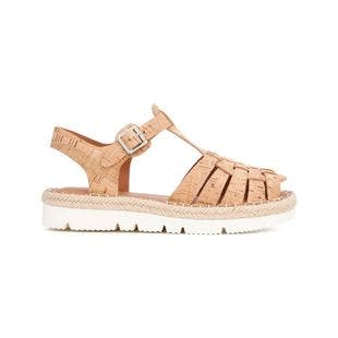 Gentle Souls Beige Lizzy EVA Basket Leather T-Strap Sandal - Women | Best Price and Reviews | Zulily