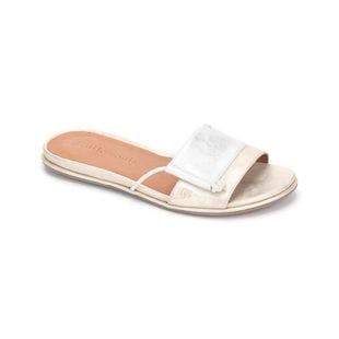 Gentle Souls Ice & Silver Open-Side Lark Leather Slide - Women | Best Price and Reviews | Zulily