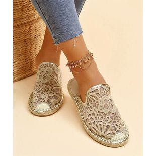 ROSY Beige Embroidered Espadrille Mule - Women | Best Price and Reviews | Zulily