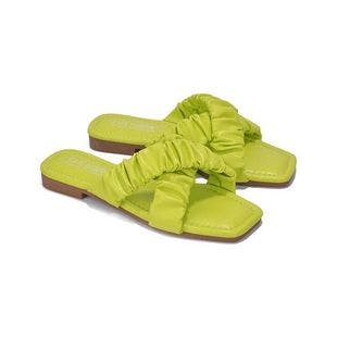 Cape Robbin Lime Crisscross Slouch-Strap Sandal - Women | Best Price and Reviews | Zulily