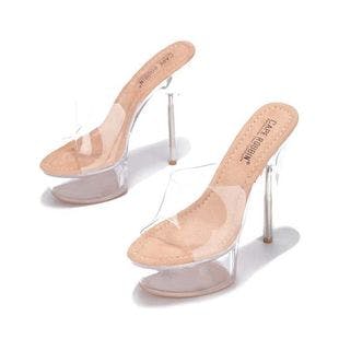 Cape Robbin Beige & Clear Peep-Toe Platform Sandal - Women | Best Price and Reviews | Zulily