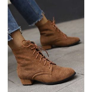 BUTITI Chestnut Lace-Up Ankle Boot - Women | Best Price and Reviews | Zulily