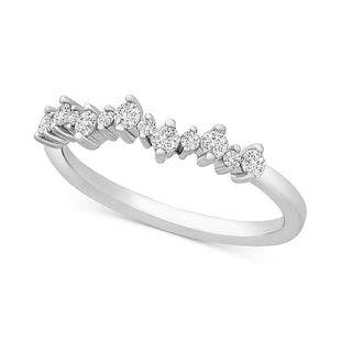 Macy's Diamond Scatter Band (1/4 ct. t.w.) in Sterling Silver & Reviews - Rings - Jewelry & Watches - Macy's