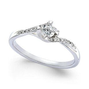 Promised Love Diamond Promise Ring (1/5 ct. t.w.) in Sterling Silver   & Reviews - Rings - Jewelry & Watches - Macy's
