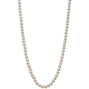 Belle de Mer Cultured Akoya Pearl (6-6-1/2mm) 20" Strand Necklace in 14k Gold, Created for Macy's & Reviews - Necklaces  - Jewelry & Watches - Macy's