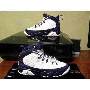 Air Jordan 9 Retro "UNC" GS White Blue Navy 302359-145 Sz 4Y Nike Shoes | Ebay