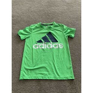 Adidas Green And Navy Blue Short Sleeve Athletic Top Boys Size Small/8  | eBay