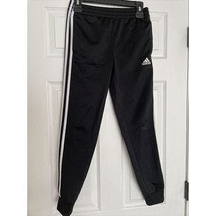 Boys Adidas Pants Joggers Medium 10/12 Euc Black 3 Stripe Drawstring EUC | Ebay
